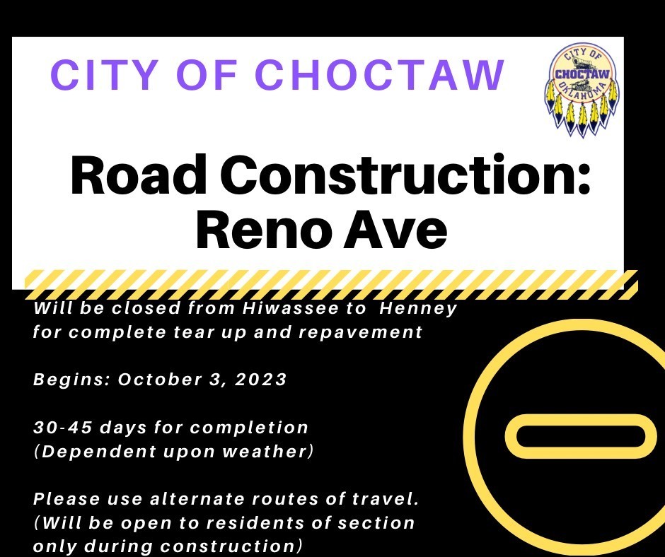 Road Construction: Reno Ave. 10.3.23